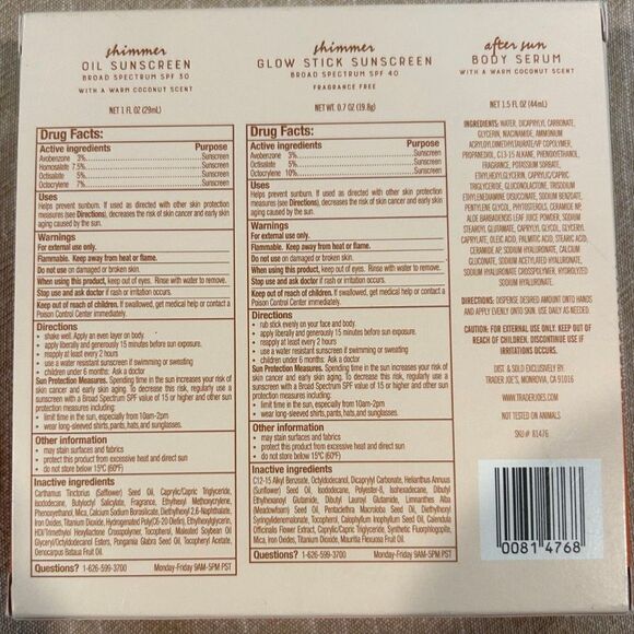Trader Joes Glow Anywhere Sun Care Kit - NIB - Picture 2 of 4